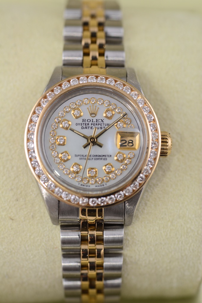 Rolex Ladies Datejust Stahl Gold Mit Perlmutt Zifferblatt Und 87 Diamanten Couture Watch Rolex Occasionen