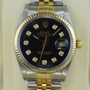 Rolex Datejust in Gold Stahl bicolor mit Diamanten
